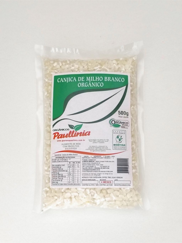 Canjica de Milho Branco Orgânico